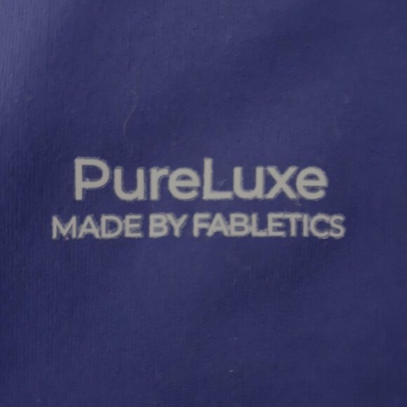 Fabletics Pure Luxe Leggings Pockets Open Twist Ankle Hem Blue Size Small - Picture 5 of 5